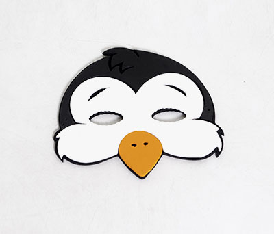 Máscara Infantil Pinguim em EVA